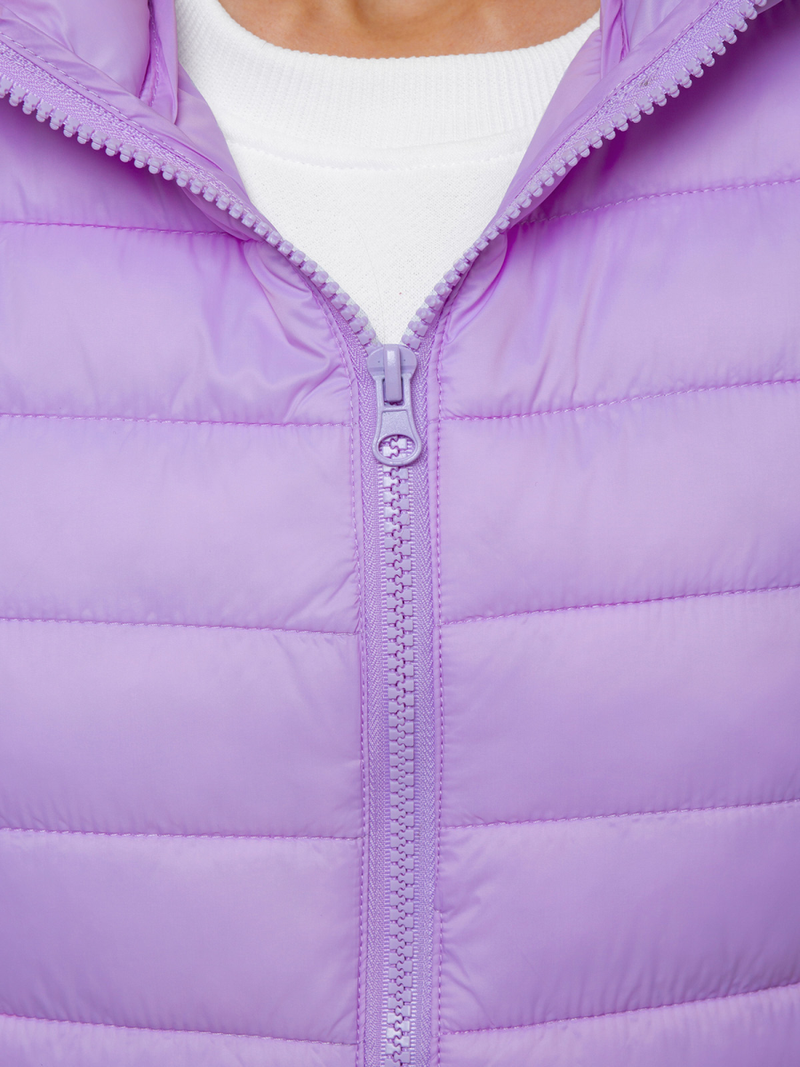 Ženski brezrokavnik s kapuco svetlovijolična OZONEE JS/M23039/37