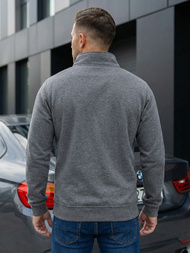 Moška jopa z zadrgo temno-siva OZONEE JS/2002Z