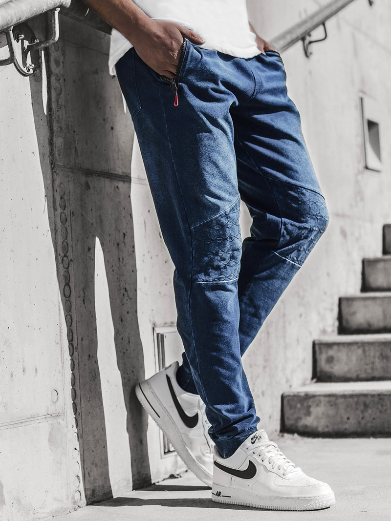 Moške hlače jogger modre OZONEE JS/KK1106