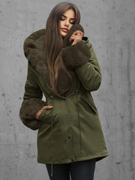 Ženska zimska jakna zelena OZONEE JS/16M9062/136