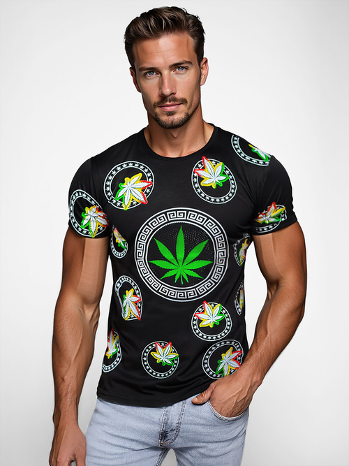 Moška majica črna OZONEE O/T135/3Z