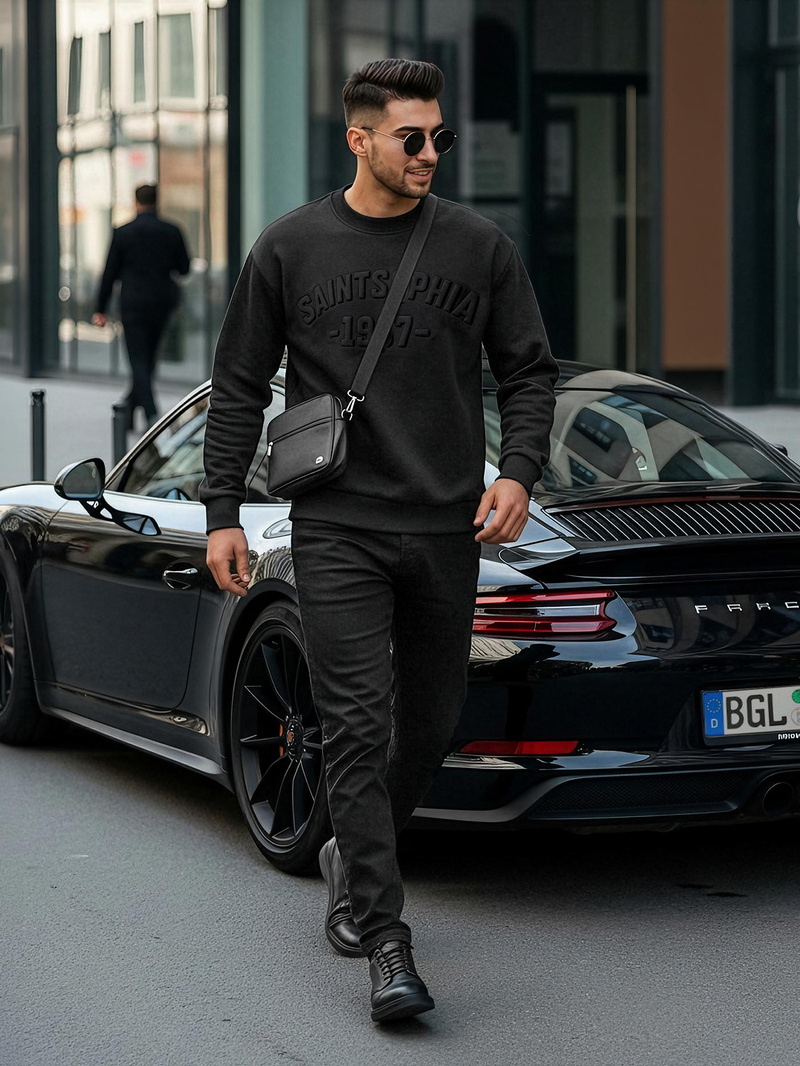 Moška jopa črna OZONEE JS/8B1953/3