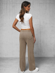 Ženske kavbojke temno-bež OZONEE O/330098