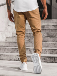 Moške hlače chino jogger camel OZONEE G/2787