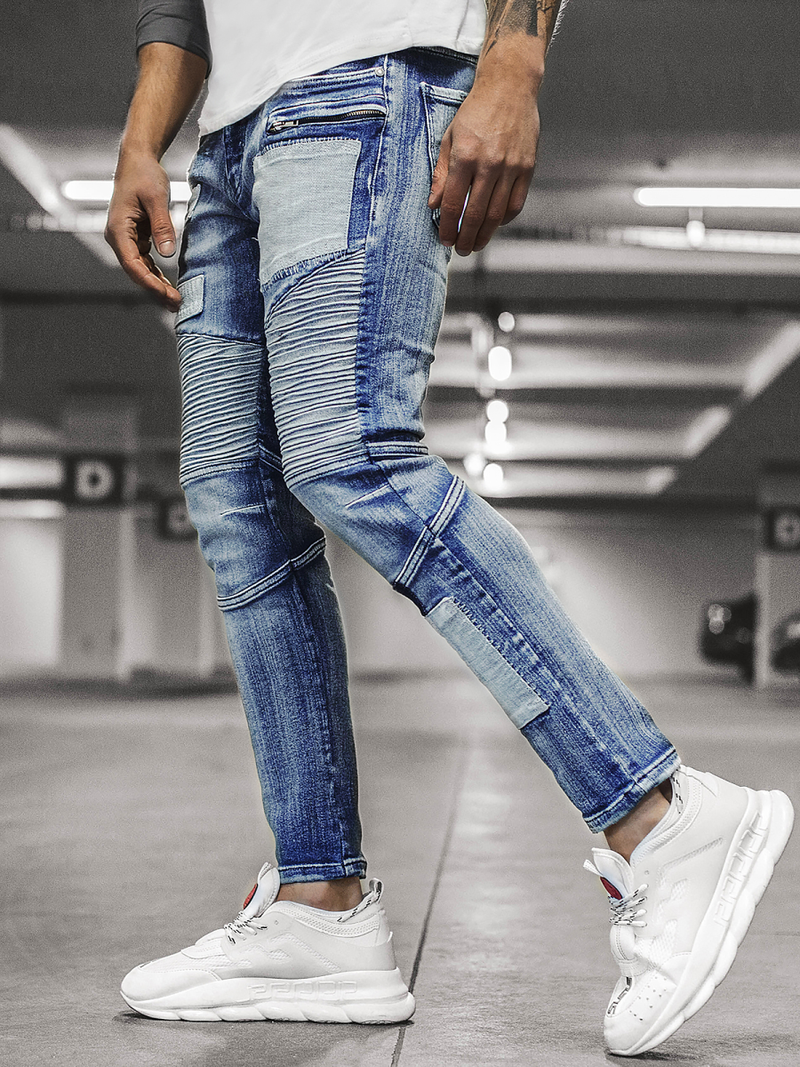 Moške kavbojke jogger modre OZONEE O/B4925