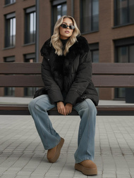 Ženska jakna črna OZONEE JS/16M9185/392