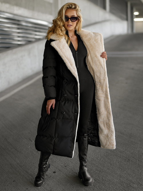 Ženska jakna črno-beli OZONEE JS/16M9168/392B