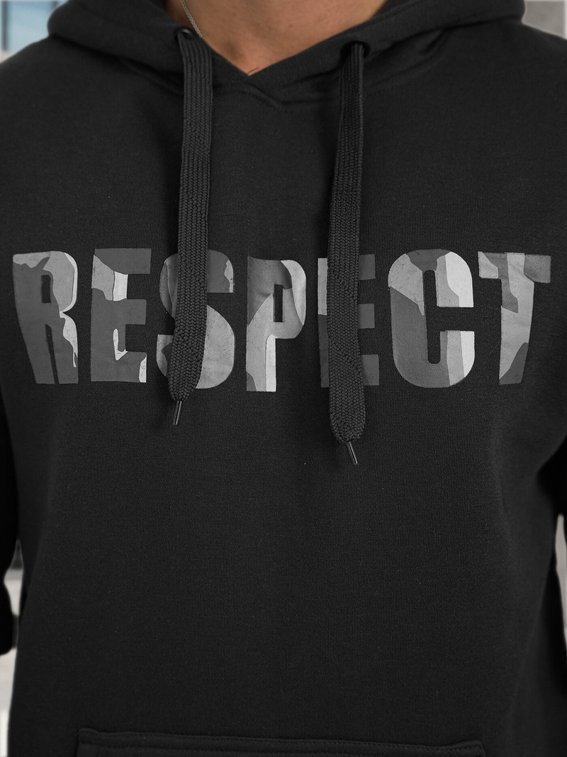 Moška jopa s kapuco črna OZONEE JS/8B1759/3