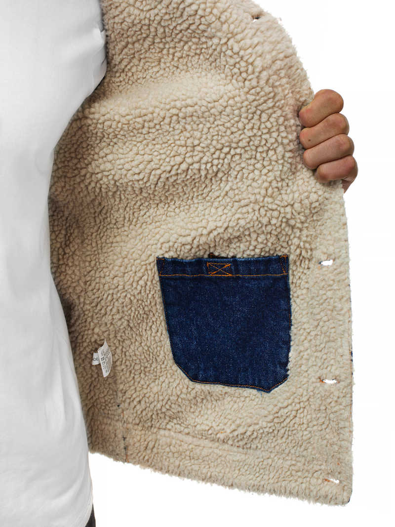 Moška jeans jakna modra OZONEE JB/JP1109