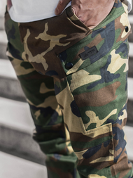 Moške hlače chino jogger maskirno-zelene OZONEE O/11103