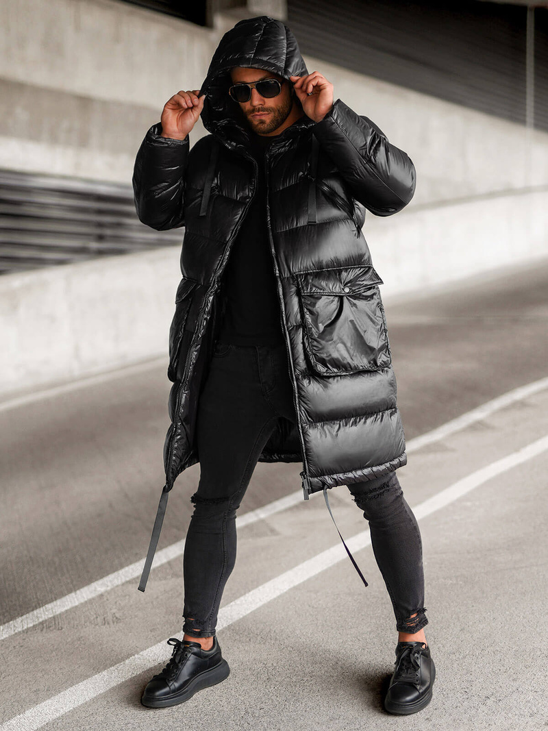 Moška zimska jakna črna OZONEE O/M3205Z