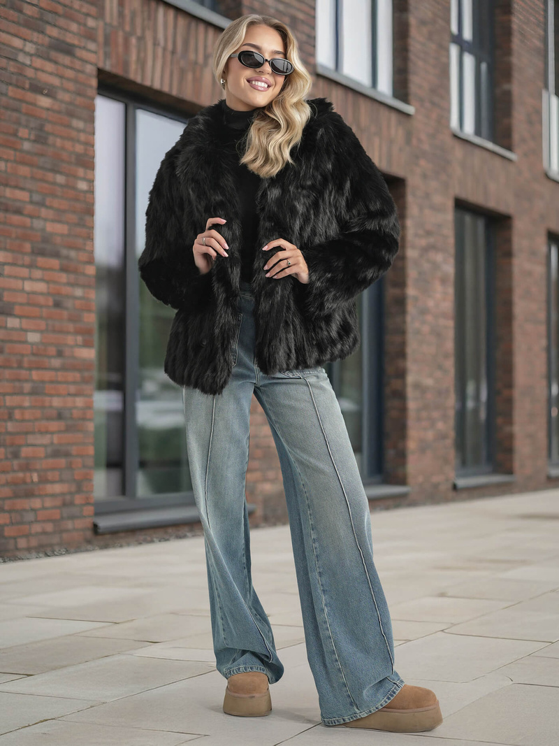 Ženska jakna črna OZONEE JS/11Z8261