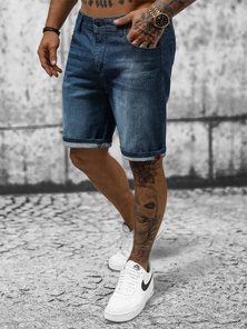 Moške kratke jeans hlače temno modre OZONEE NB/MP0264BS