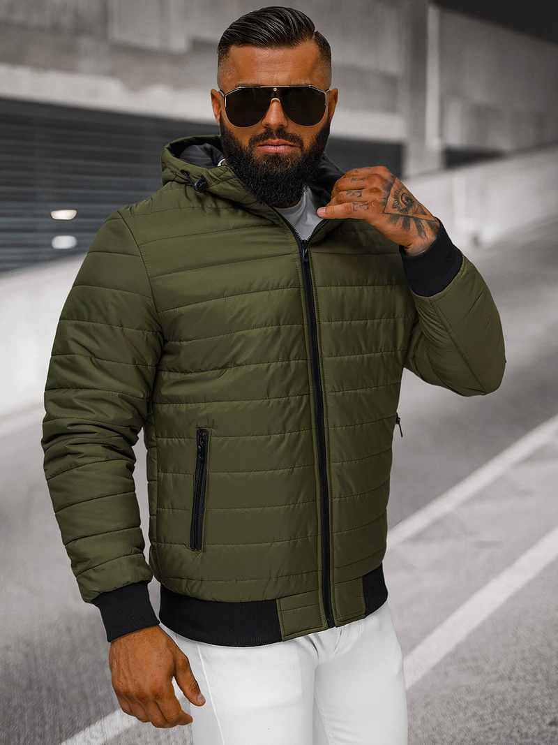 Moška jakna zelena OZONEE JS/MY13Z