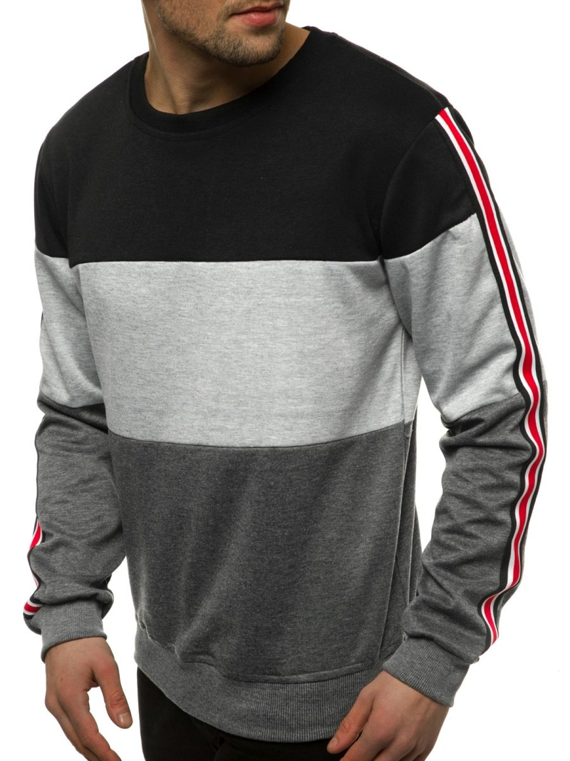 Moška jopa črno-grafitna OZONEE JS/JZ11036