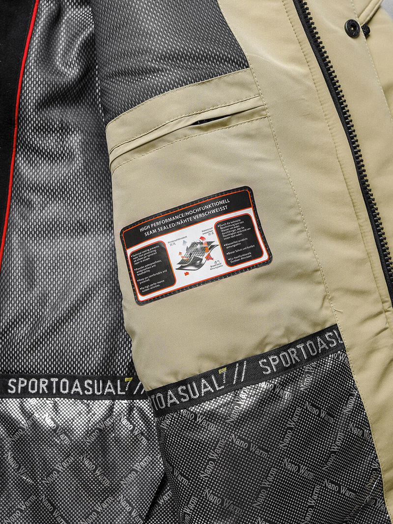 Moška zimska jakna bež OZONEE JS/22M322/62