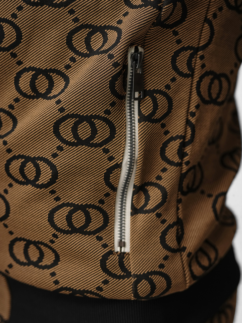 Moška trenirka temno-bež OZONEE O/FF5053AB