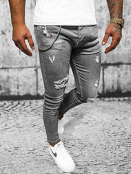 Moške kavbojke grafitne OZONEE O/MB459