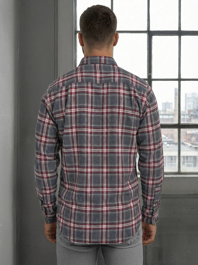 Elegantna moška srajca bordo OZONEE V/V178Z