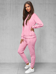 Ženski trenirka iz velurja praškasto roza OZONEE O/8C1173/38Z