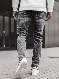 Moške kavbojke jogger grafitne OZONEE V/19194