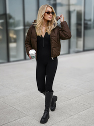 Ženska jakna čokolada OZONEE JS/16M9187/158