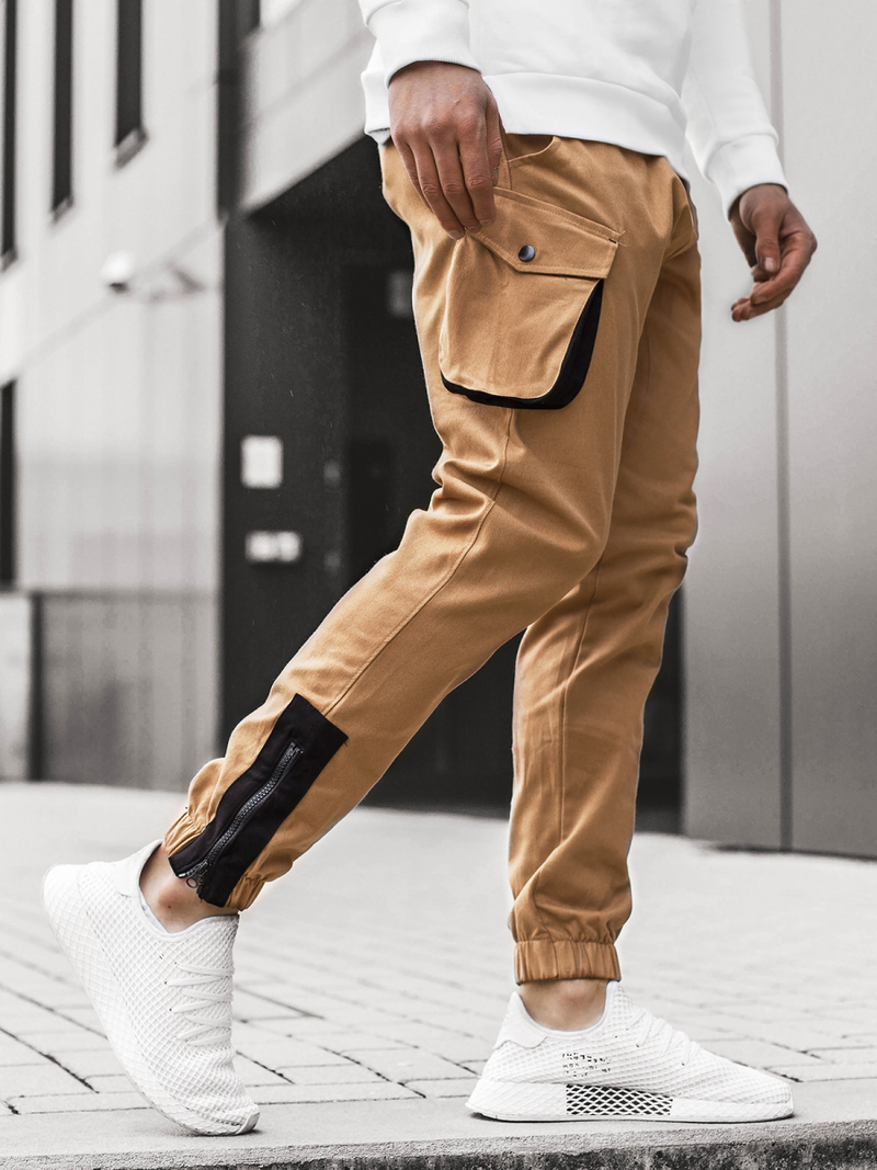 Moške hlače jogger camel OZONEE A/705
