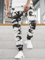 Moške hlače chino jogger črno-bele OZONEE O/11103