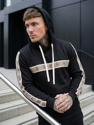 Moška jopa s kapuco črna OZONEE JS/8B1729/3