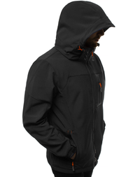 Moška softshell jakna črno-oranžna OZONEE GE/12262