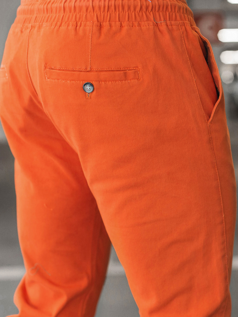 Moške hlače chino jogger oranžne OZONEE JB/JP1145/4