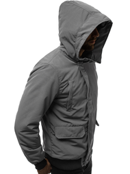 Moška zimska jakna siva OZONEE JS/2019005