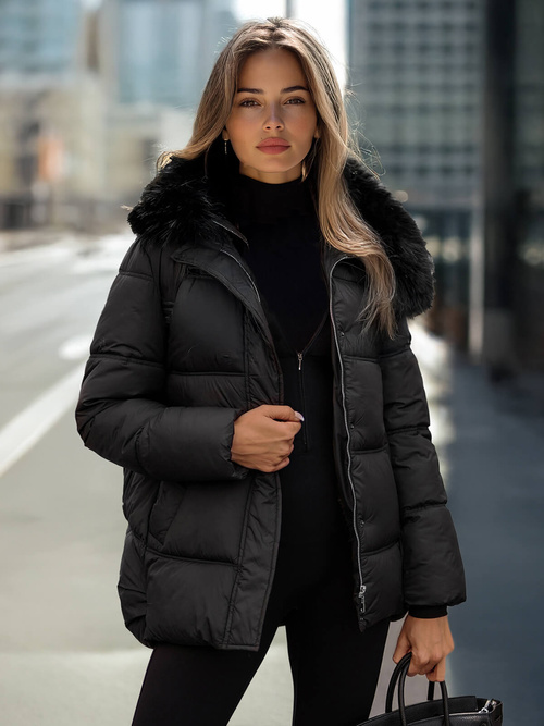 Ženska zimska jakna črna OZONEE JS/5M3256/392Z