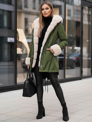 Ženska zimska jakna zelena OZONEE JS/M763/136Z