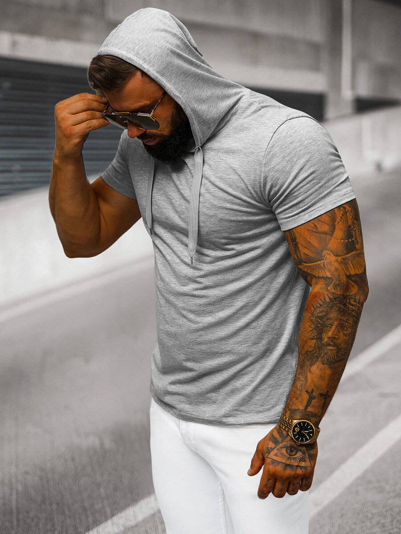 Moška navadna majica siva OZONEE JS/8T89/2