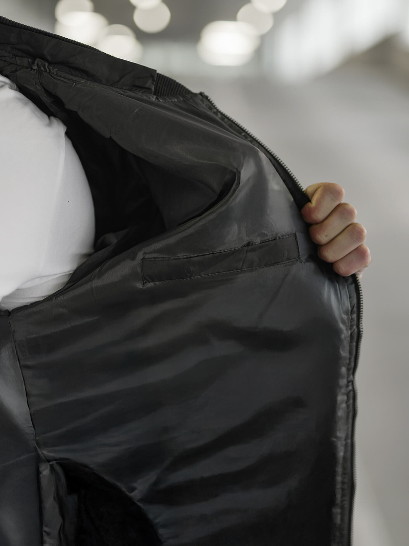 Moška jakna črna OZONEE JS/8M986/392Z