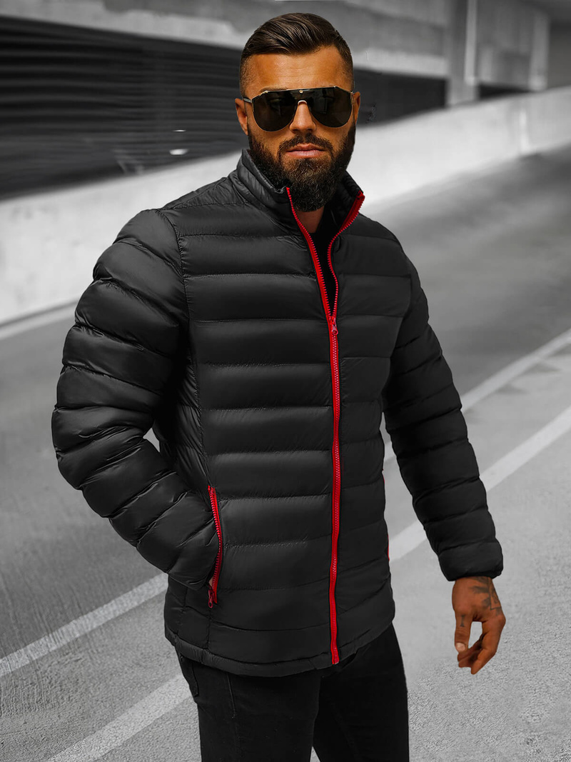 Moška prehodna jakna črna/2 OZONEE JB/JP1111