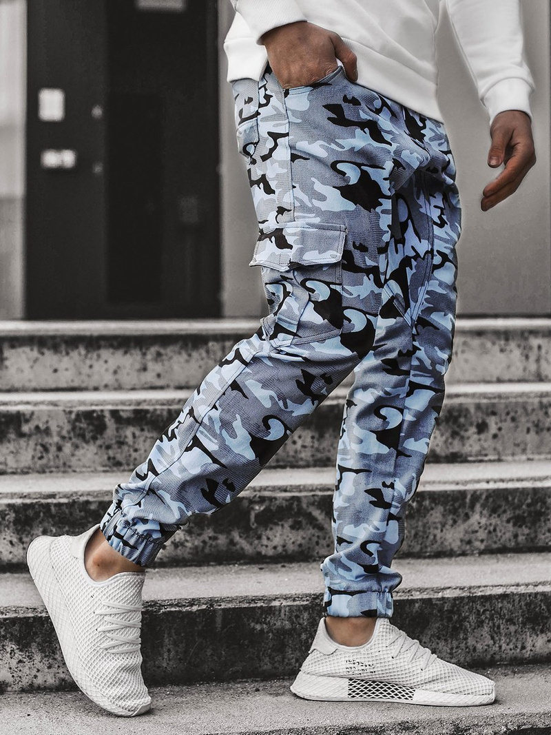 Moške hlače jogger modre OZONEE A/404