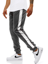 Moške športne hlače grafitno-bele OZONEE JS/JZ11006