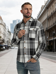 Moška srajca črno-bela OZONEE NB/MC728N/3