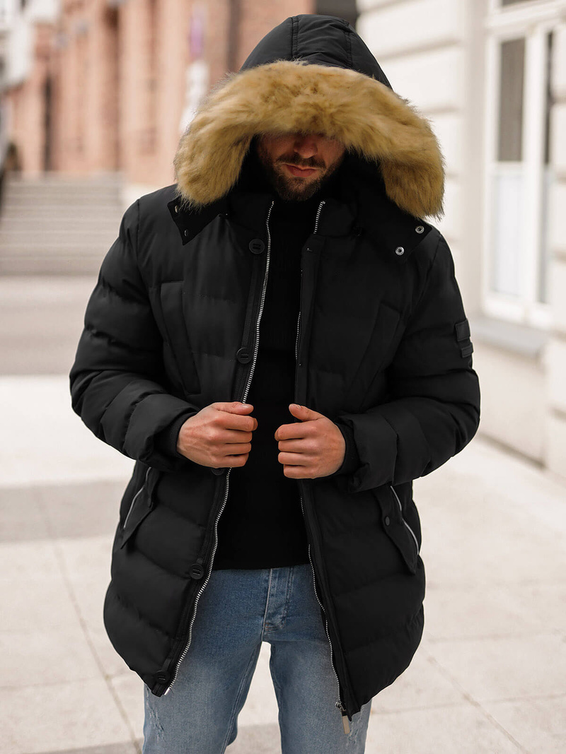 Moška zimska jakna črna OZONEE JS/5M3122/392Z