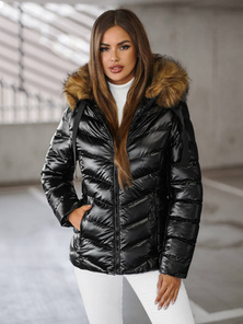 Ženska jakna črno-rjava OZONEE JS/5M3138/392BZ