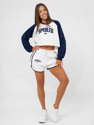 Ženski dvodelni komplet trenirka belo-mornarsko modra OZONEE JS/M58631AB