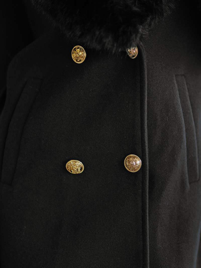 Ženski plašč črna OZONEE JS/61M8509/392