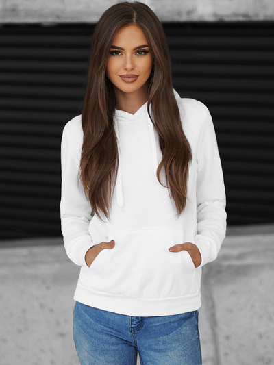 Ženska jopa s kapuco bela OZONEE JS/W02Z