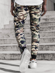  Moške hlače jogger maskirno-bež OZONEE A/1003