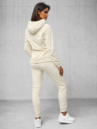 Ženski trenirka iz velurja ecru OZONEE O/8C1175/155Z