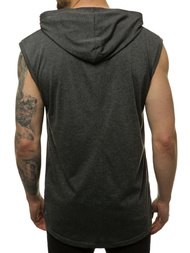 Moška majica brez rokavov grafitna OZONEE MACH/M1152