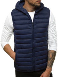 Moški brezrokavnik s kapuco mornarsko modri OZONEE JS/LY36