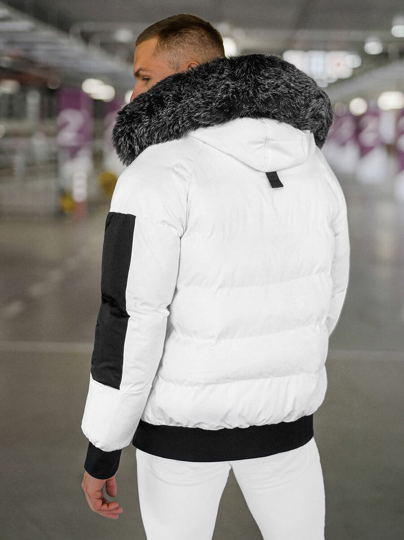 Moška zimska jakna bela OZONEE O/M798Z